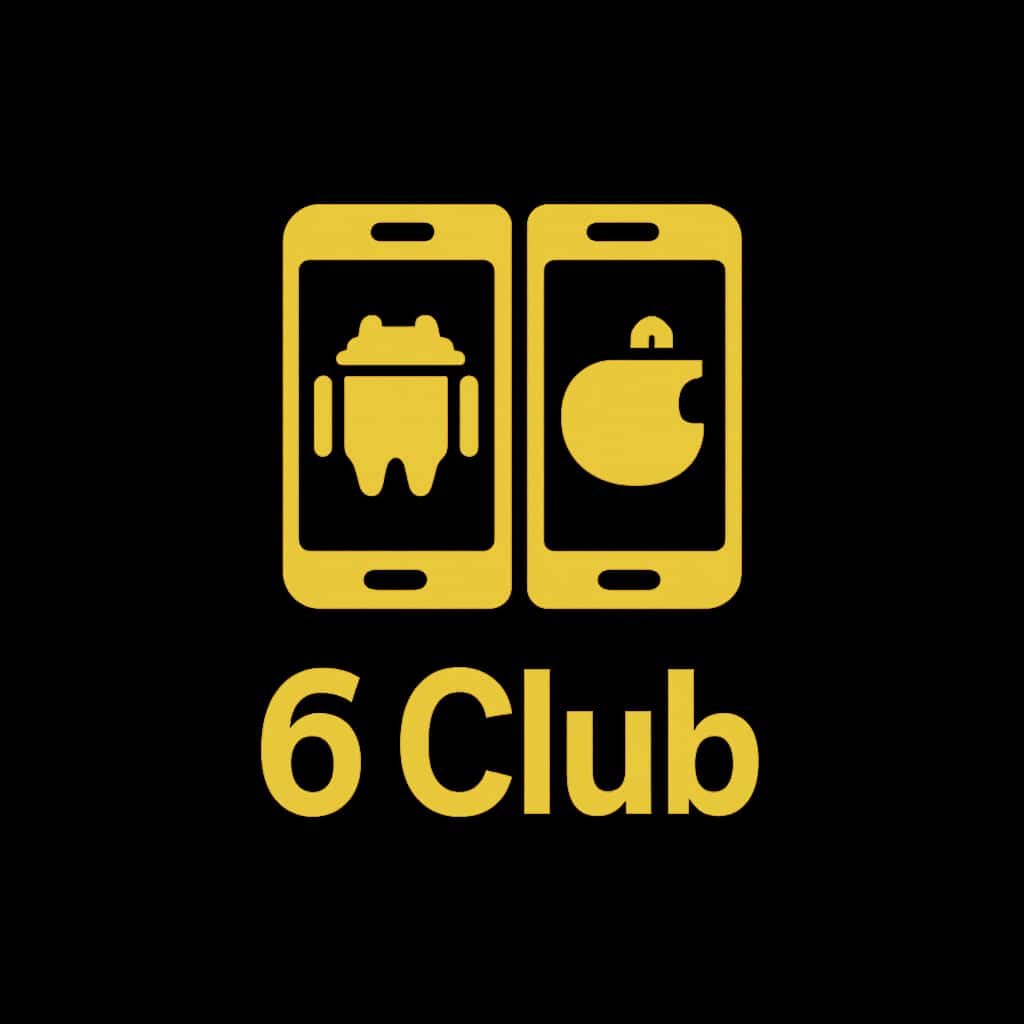 Icon representing 6 Club: Android vs iOS.