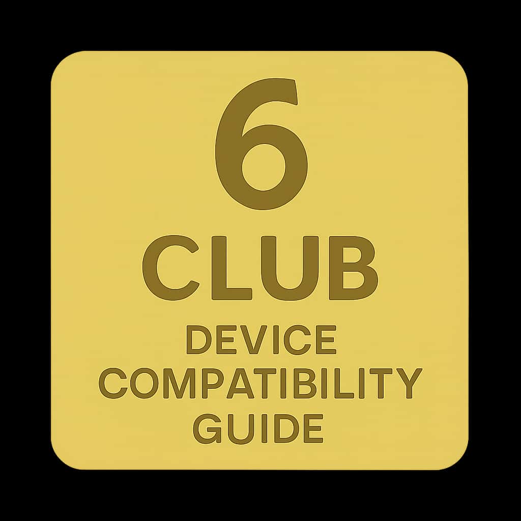 Badge for 6 Club Device Compatibility Guide.