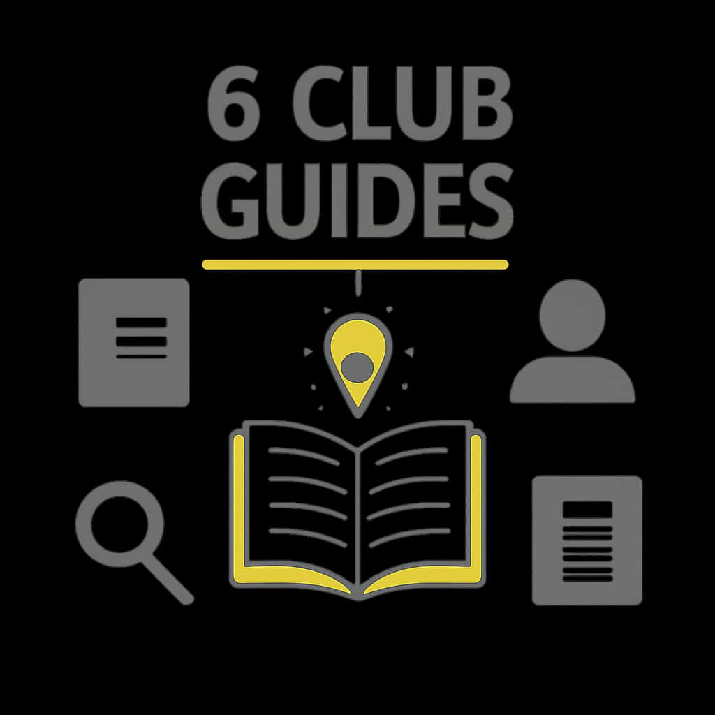 An educational diagram illustrating the key points of 6 Club Guides.