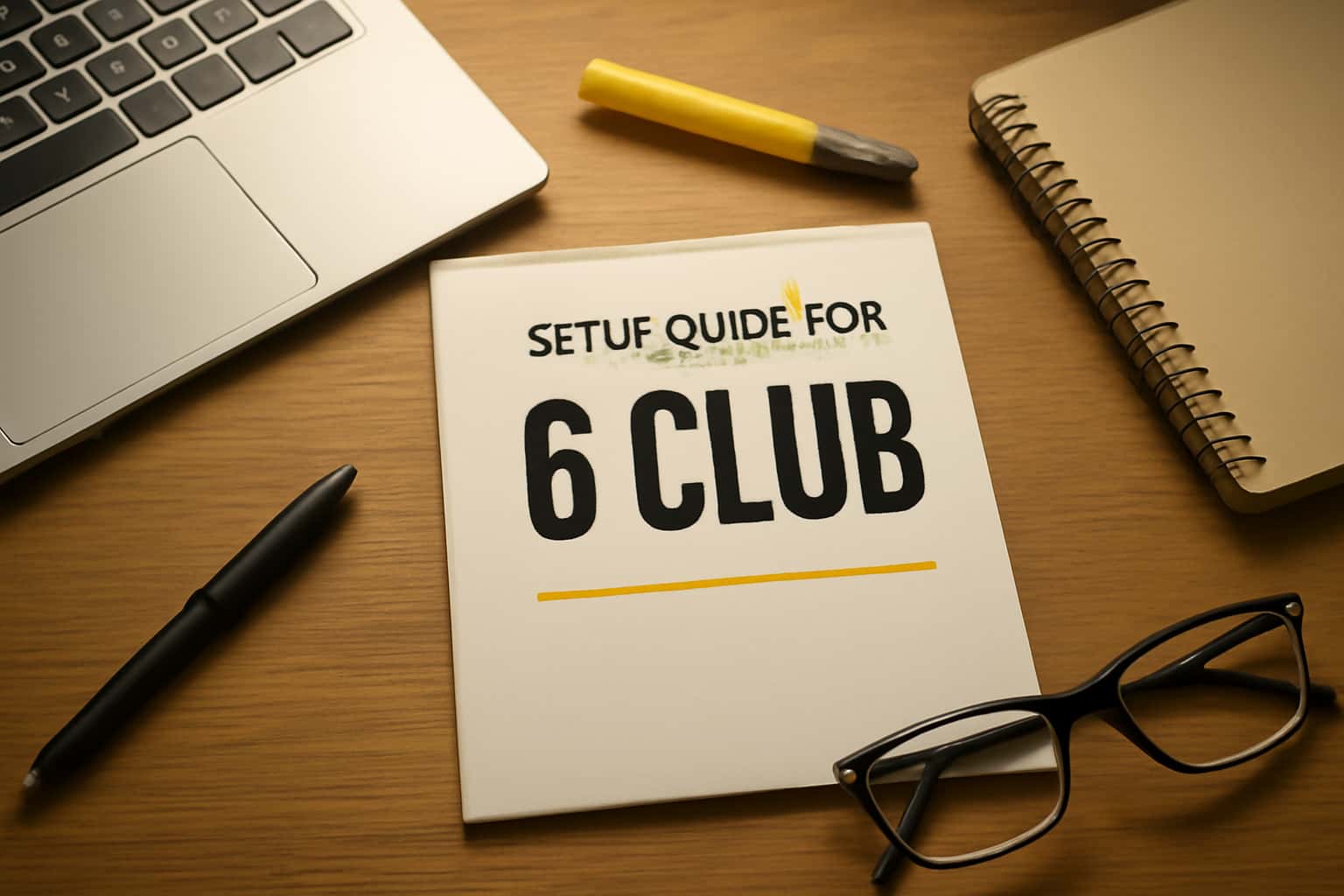 An informational setup guide for the 6 Club app.