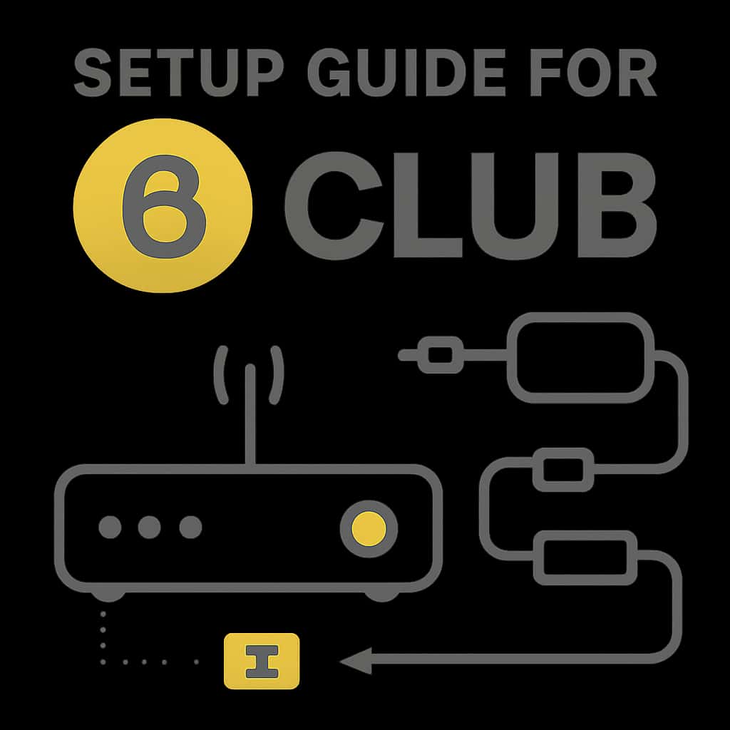Illustration of the 6 Club setup process.