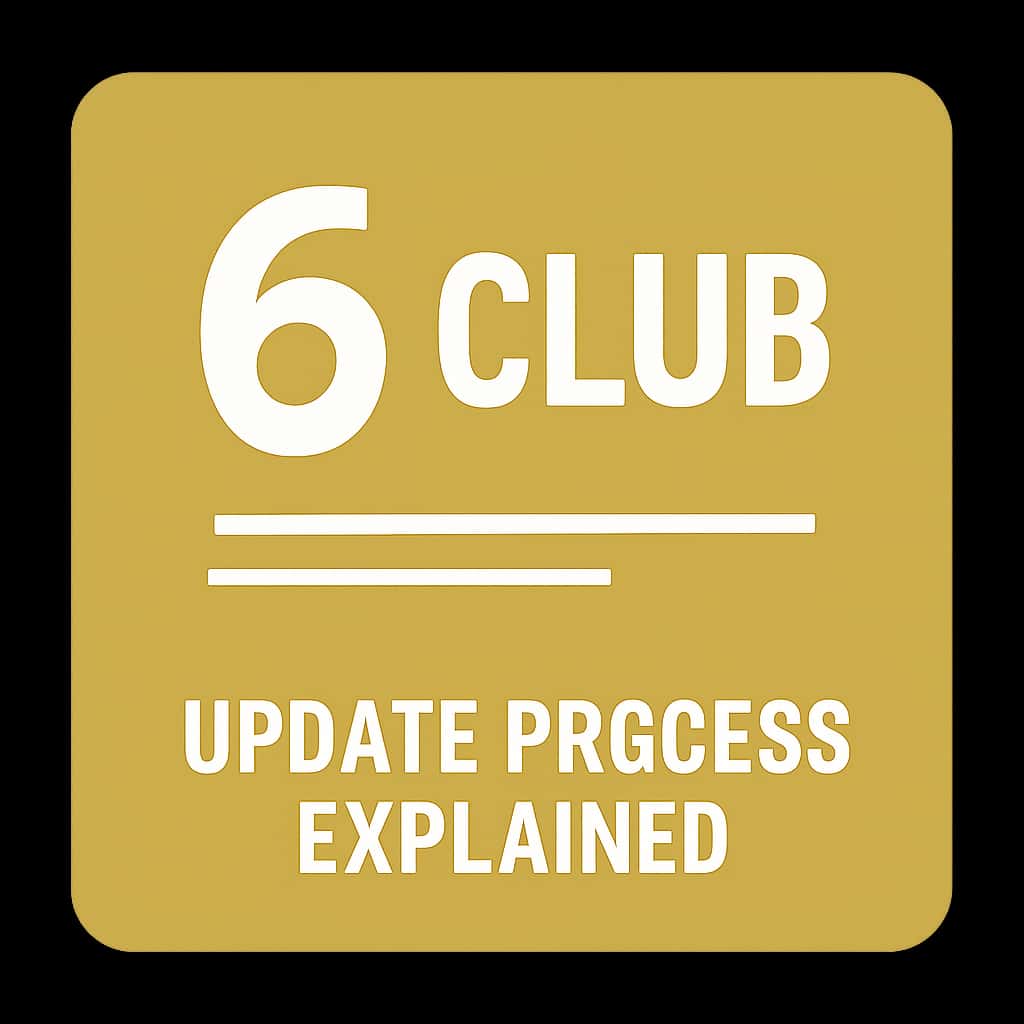 Icon symbolizing the update process for the 6 Club app.