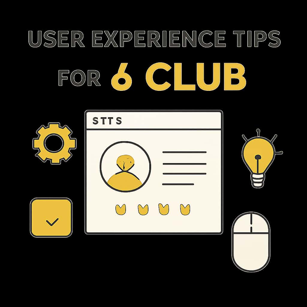 Diagram illustrating the user experience process for 6 Club.