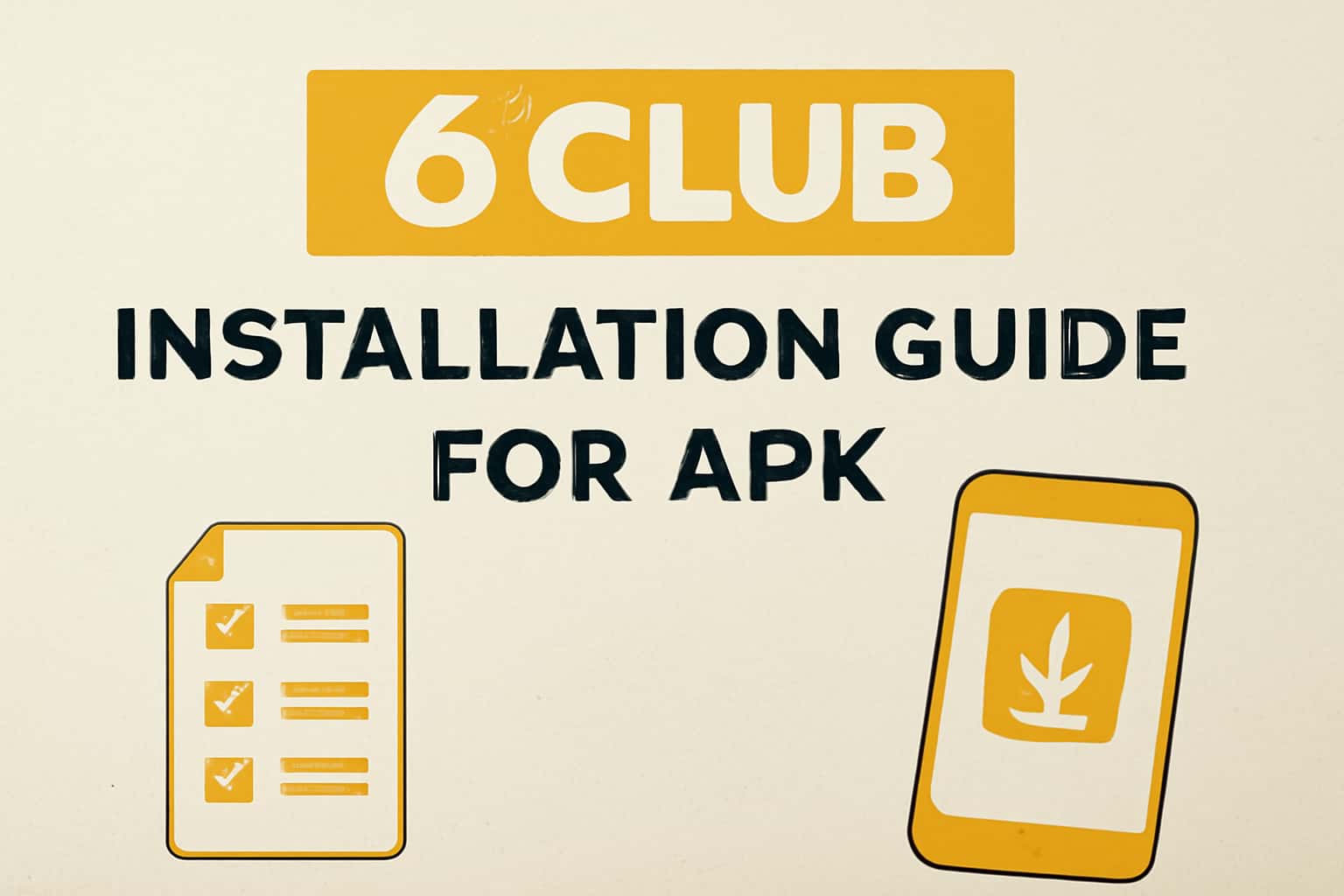 Visual representation of the Installation Guide for 6 Club APK.
