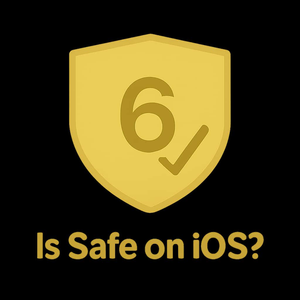 Icon representing the safety of the 6 Club app for iOS users.