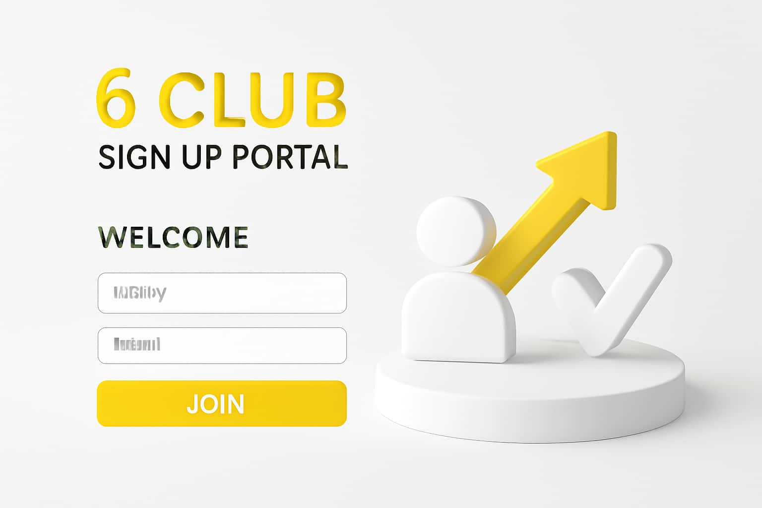 6 Club Sign Up Portal Interface
