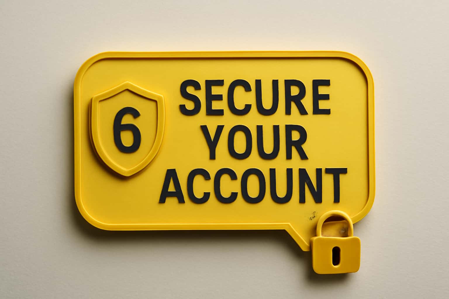 An informational scene showcasing the Secure Your 6 Club Account theme.